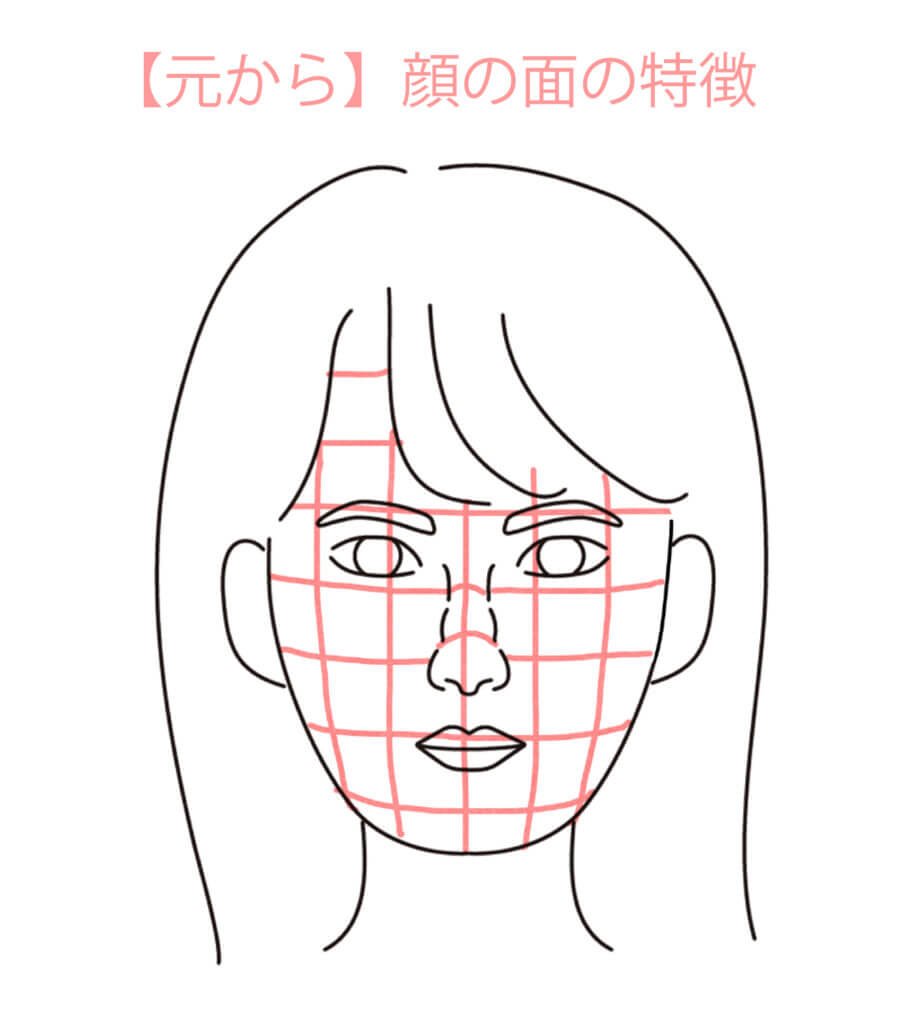 元から美人タイプの顔の面　《東京・新宿》hanairo | パーソナルカラー・骨格診断・メイクレッスン　