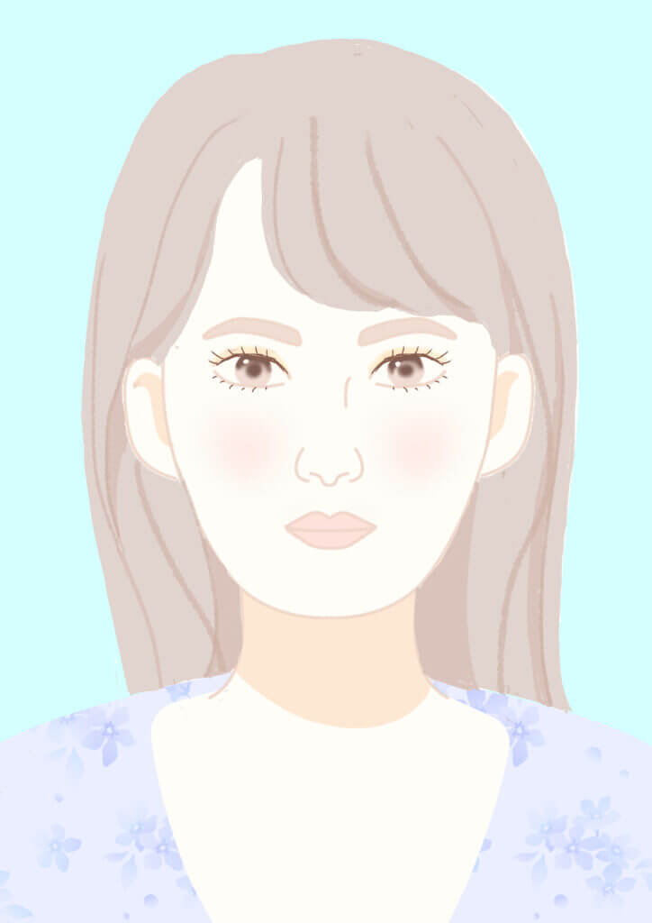 元から美人タイプの顔イラスト　《東京・新宿》hanairo | パーソナルカラー・骨格診断・メイクレッスン　