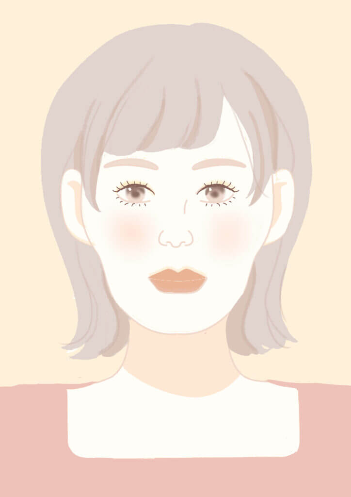 正統派×ガーリー美人タイプの顔イラスト　《東京・新宿》hanairo | パーソナルカラー・骨格診断・メイクレッスン　