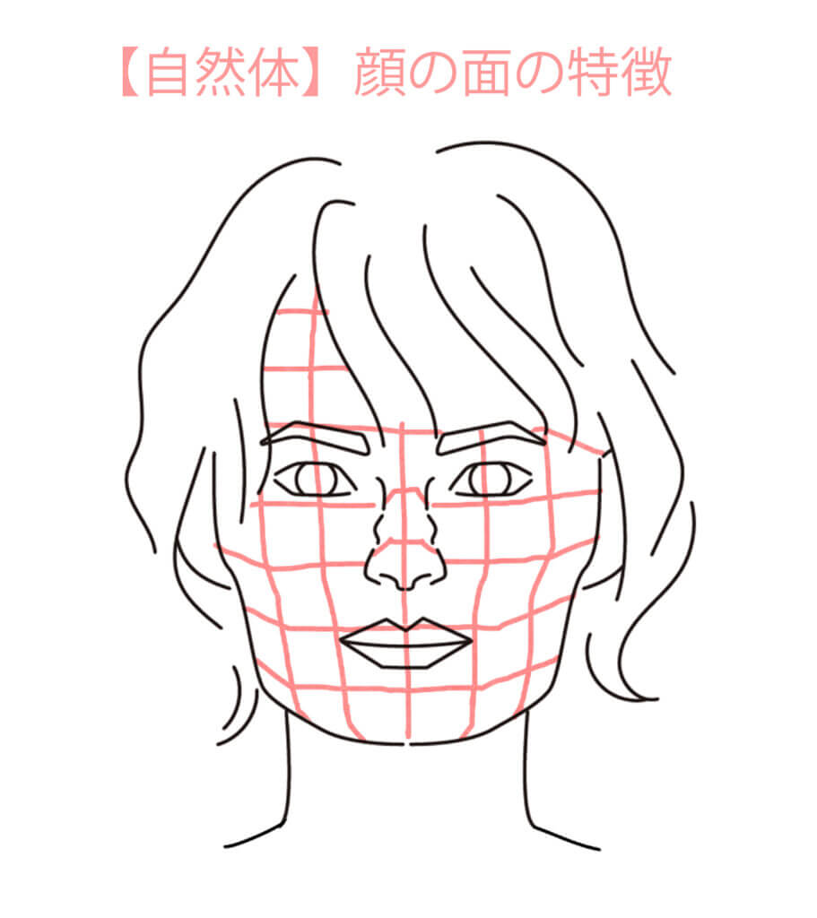 自然体美人タイプの顔の面　《東京・新宿》hanairo | パーソナルカラー・骨格診断・メイクレッスン　