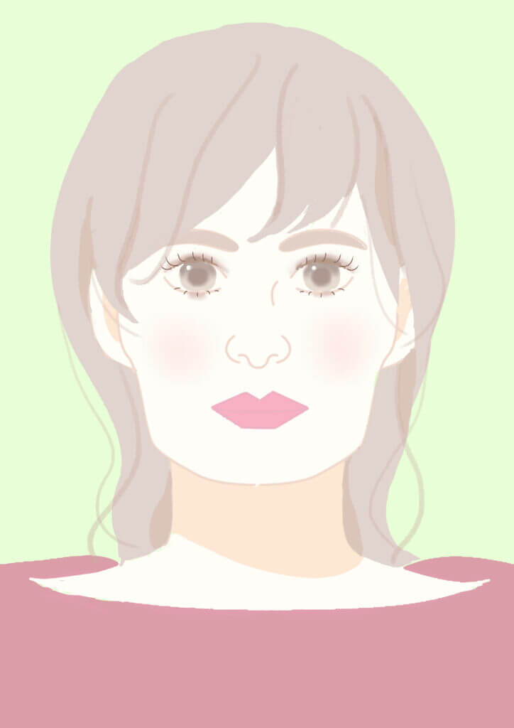 自然体×華やか美人タイプの顔イラスト　《東京・新宿》hanairo | パーソナルカラー・骨格診断・メイクレッスン　